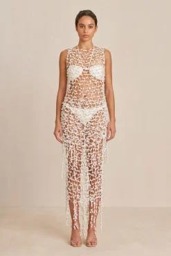 FAITH CROCHET SKIRT - OFF WHITE