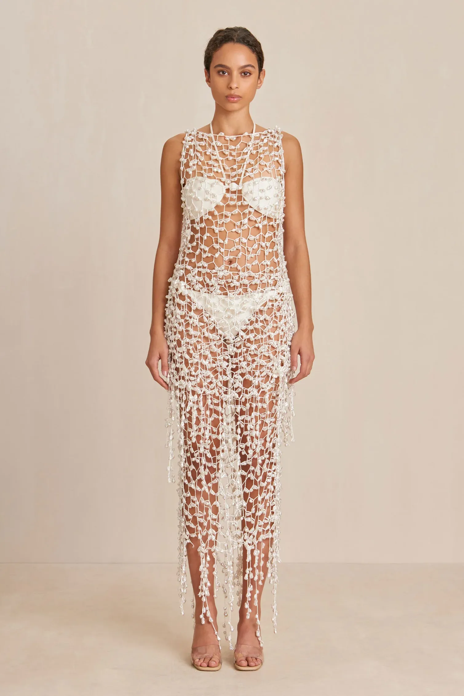 FAITH CROCHET SKIRT - OFF WHITE