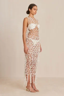 FAITH CROCHET SKIRT - OFF WHITE