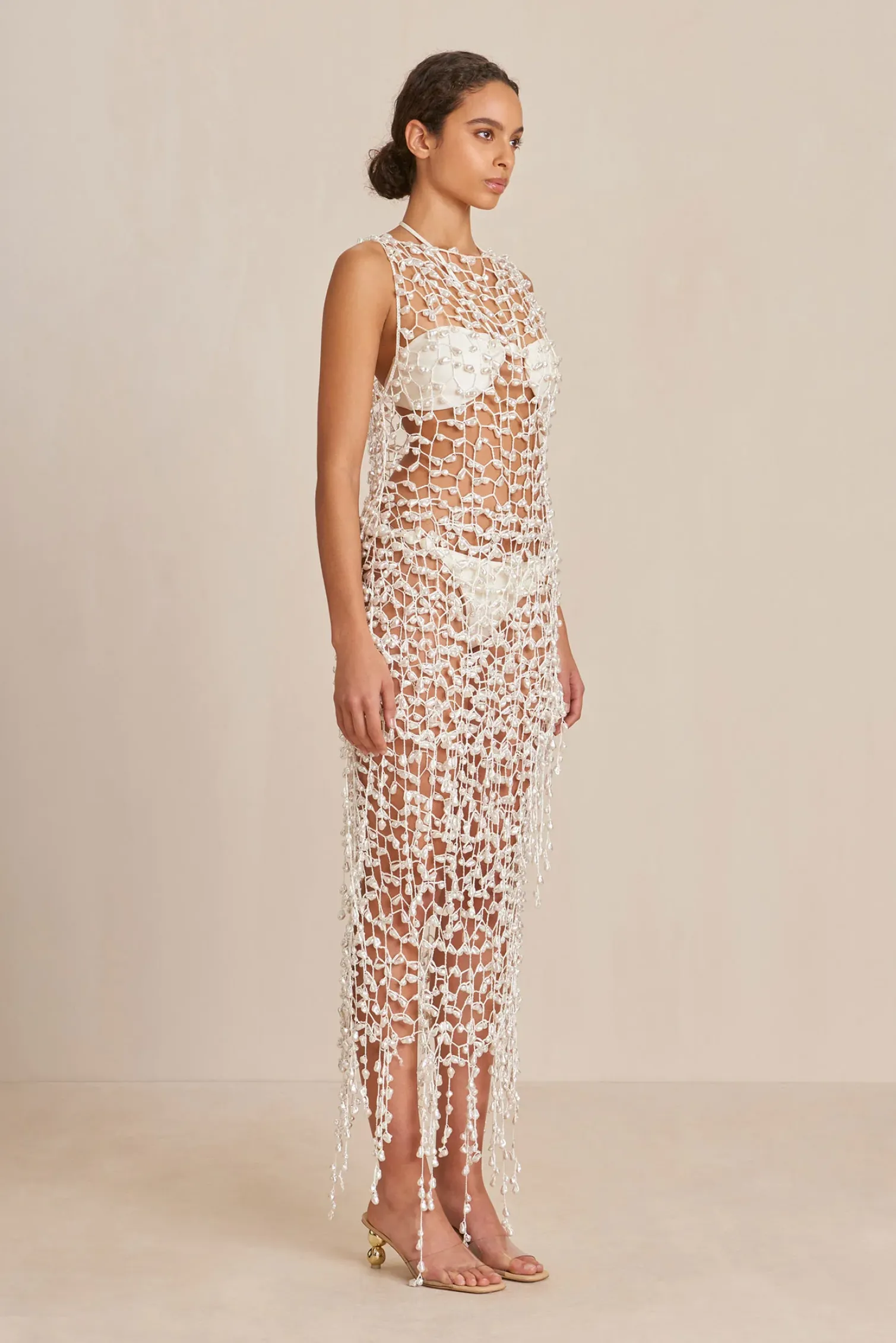 FAITH CROCHET SKIRT - OFF WHITE