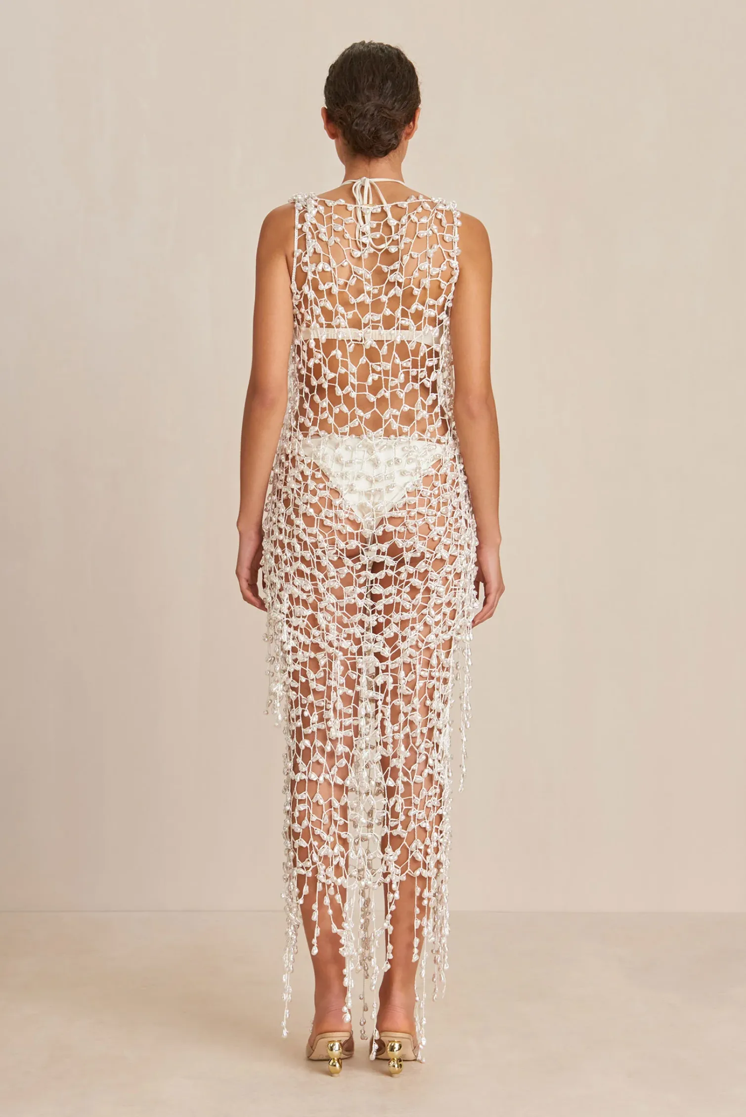 FAITH CROCHET SKIRT - OFF WHITE