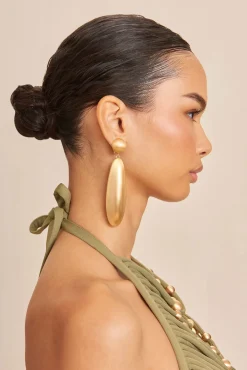 FIORE EARRING - BRUSHED BRASS