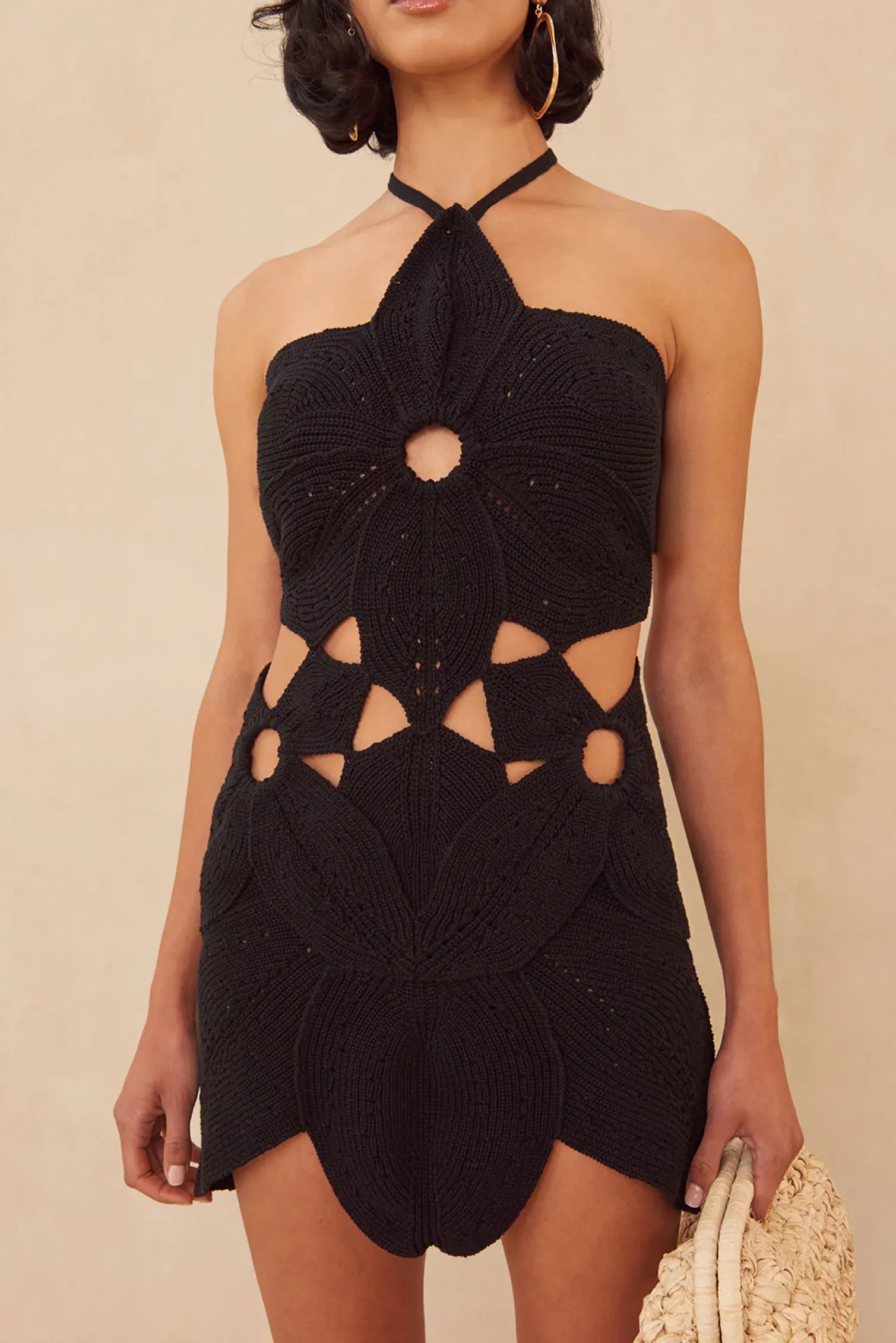 FLOREANA KNIT DRESS - BLACK