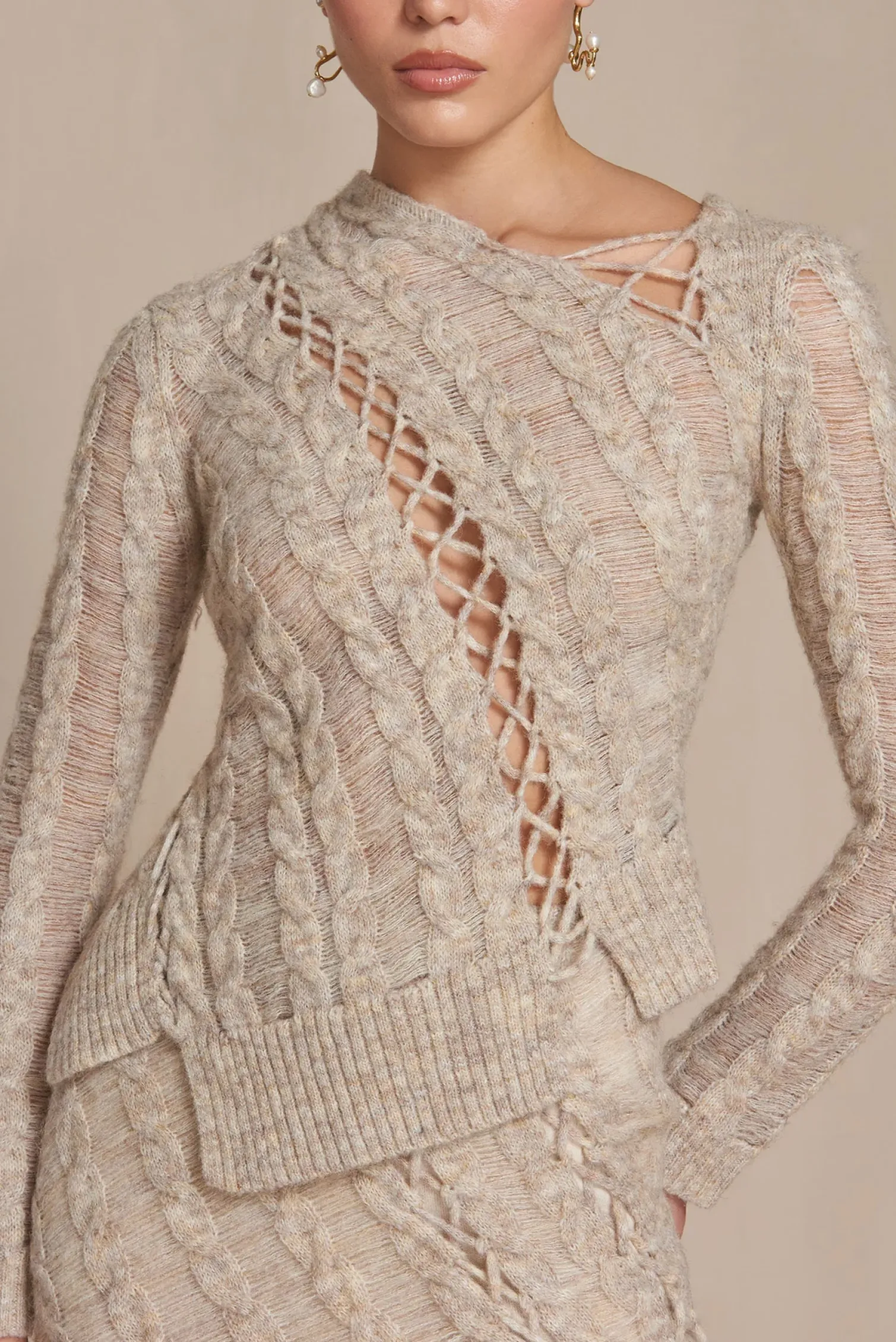 GARNET KNIT TOP - TAWN MULTI