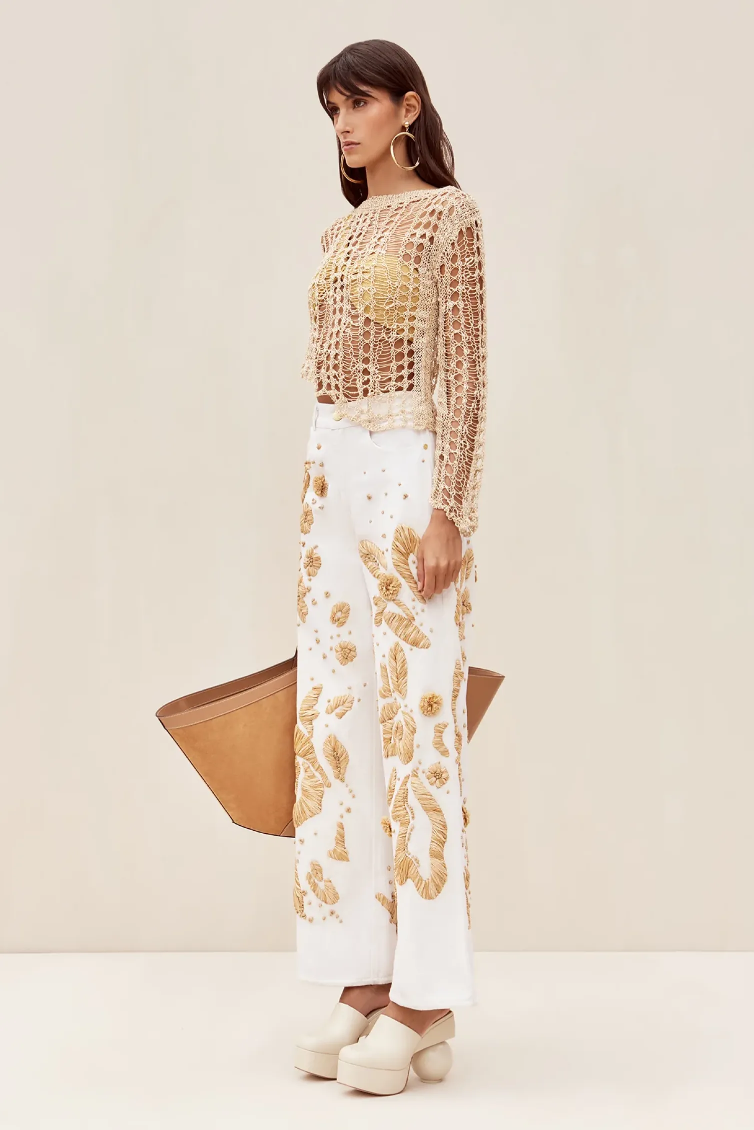 GILL CROCHET COVERUP - CHAMPAGNE