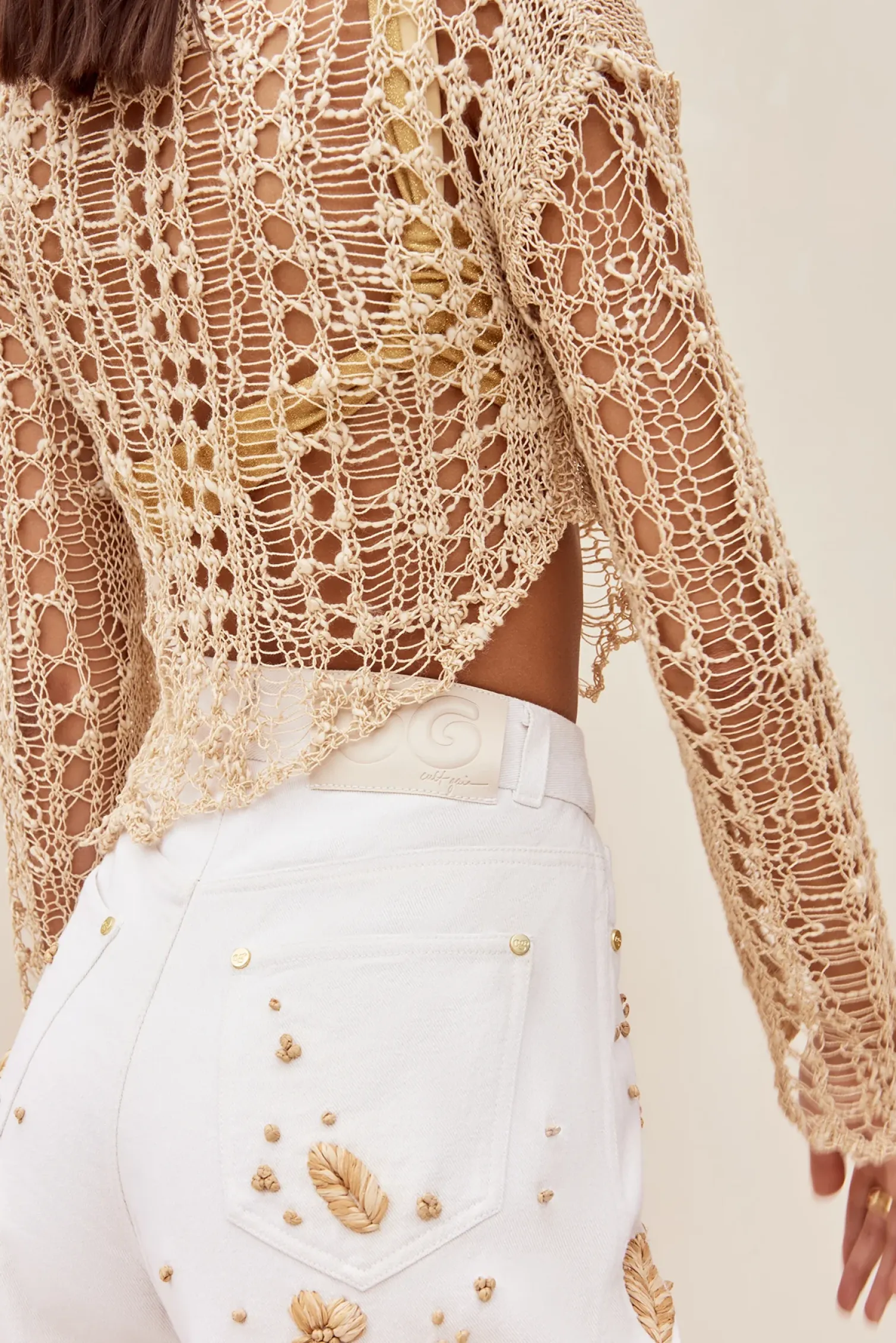 GILL CROCHET COVERUP - CHAMPAGNE