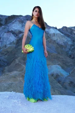 HANSAL GOWN - LAKE BLUE