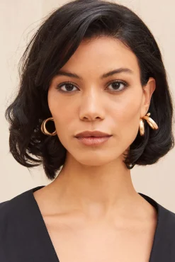 HENNY EARRING - BRUSHED BRASS