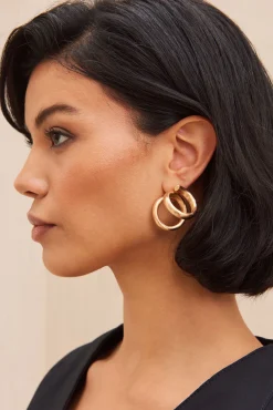 HENNY EARRING - BRUSHED BRASS