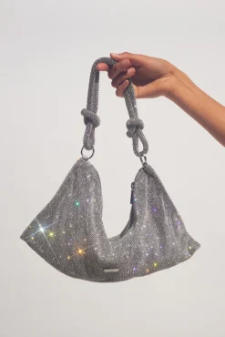 HERA MINI RHINESTONE SHOULDER BAG - CLEAR