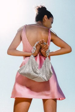 HERA MINI RHINESTONE SHOULDER BAG - CLEAR