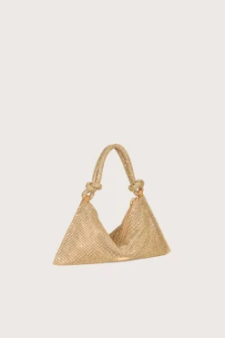 HERA NANO RHINESTONE SHOULDER BAG - CHAMPAGNE