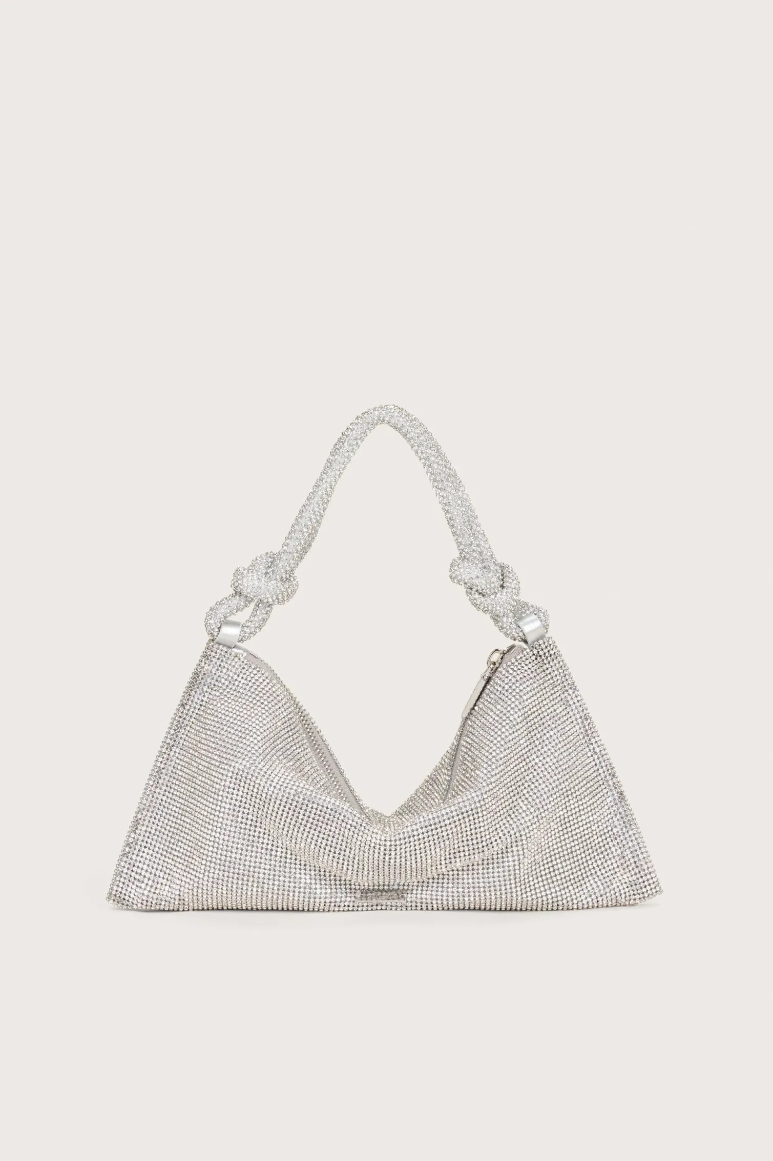 HERA NANO RHINESTONE SHOULDER BAG - CLEAR