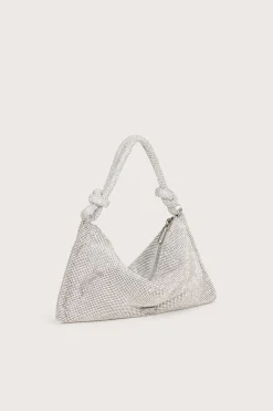 HERA NANO RHINESTONE SHOULDER BAG - CLEAR