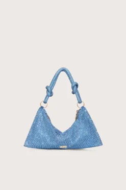 HERA NANO RHINESTONE SHOULDER BAG - LIGHT SAPPHIRE