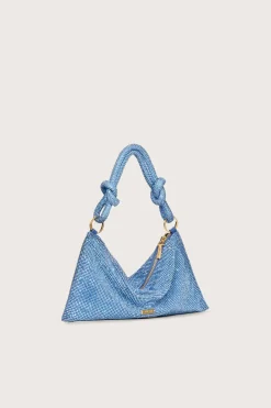 HERA NANO RHINESTONE SHOULDER BAG - LIGHT SAPPHIRE