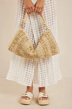HERA SHOULDER BAG - NATURAL RAFFIA