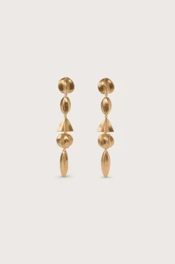 ILLENE EARRING - BRUSHED BRASS