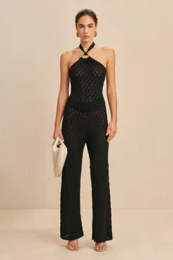 JAMIE KNIT TOP - BLACK