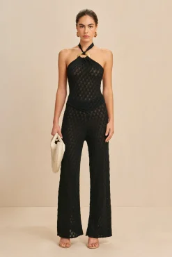 JAYLA KNIT PANT - BLACK