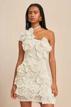 KENDRIA CROCHET DRESS - OFF WHITE