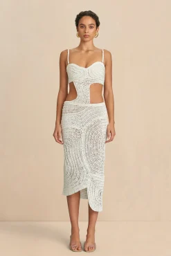 KIRA CROCHET DRESS - OFF WHITE