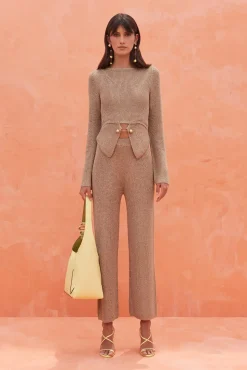 LAWENA KNIT PANT - CHAMPAGNE