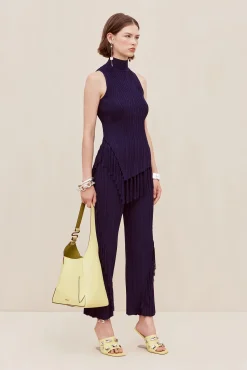 MAUDE KNIT PANT - EVENING BLUE