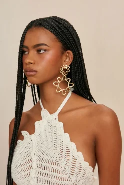 MORGAN EARRING - SHINY BRASS