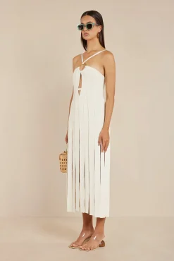 NAIDA KNIT DRESS - OFF WHITE