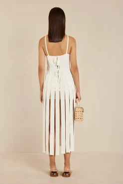 NAIDA KNIT DRESS - OFF WHITE