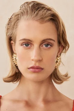 NAJIA EARRING - SHINY BRASS
