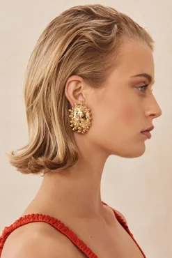 NAJIA EARRING - SHINY BRASS