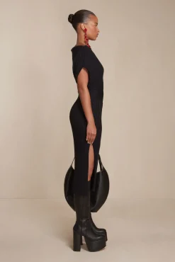 NAUNET KNIT DRESS - BLACK