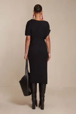 NAUNET KNIT DRESS - BLACK