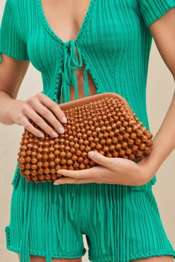 NIA CLUTCH - CHESTNUT