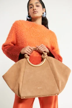 NILA TOTE BAG - CAMEL