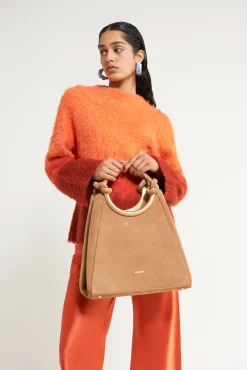 NILA TOTE BAG - CAMEL