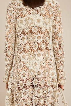 OLLIE CROCHET COVERUP - OFF WHITE ECRU