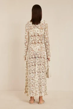 OLLIE CROCHET COVERUP - OFF WHITE ECRU