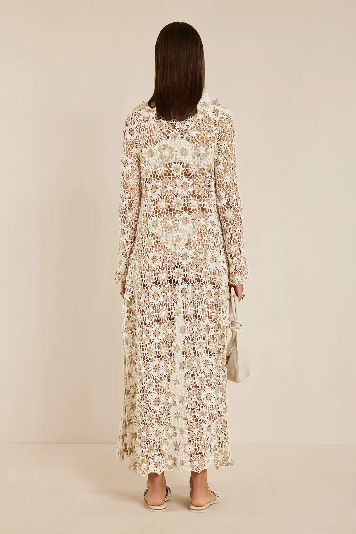 OLLIE CROCHET COVERUP - OFF WHITE ECRU