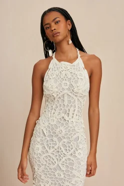 ORIA CROCHET DRESS - OFF WHITE