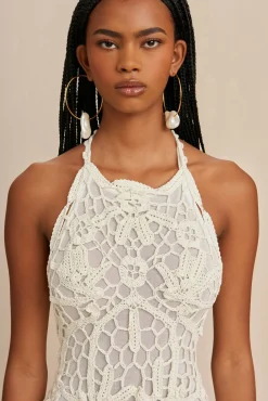 ORIA CROCHET DRESS - OFF WHITE