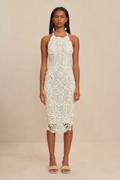 ORIA CROCHET DRESS - OFF WHITE
