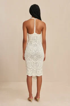 ORIA CROCHET DRESS - OFF WHITE