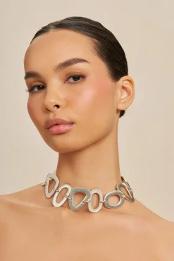PALOMA CHOKER - ANTIQUE SILVER