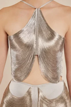 QUELLA TOP - SILVER
