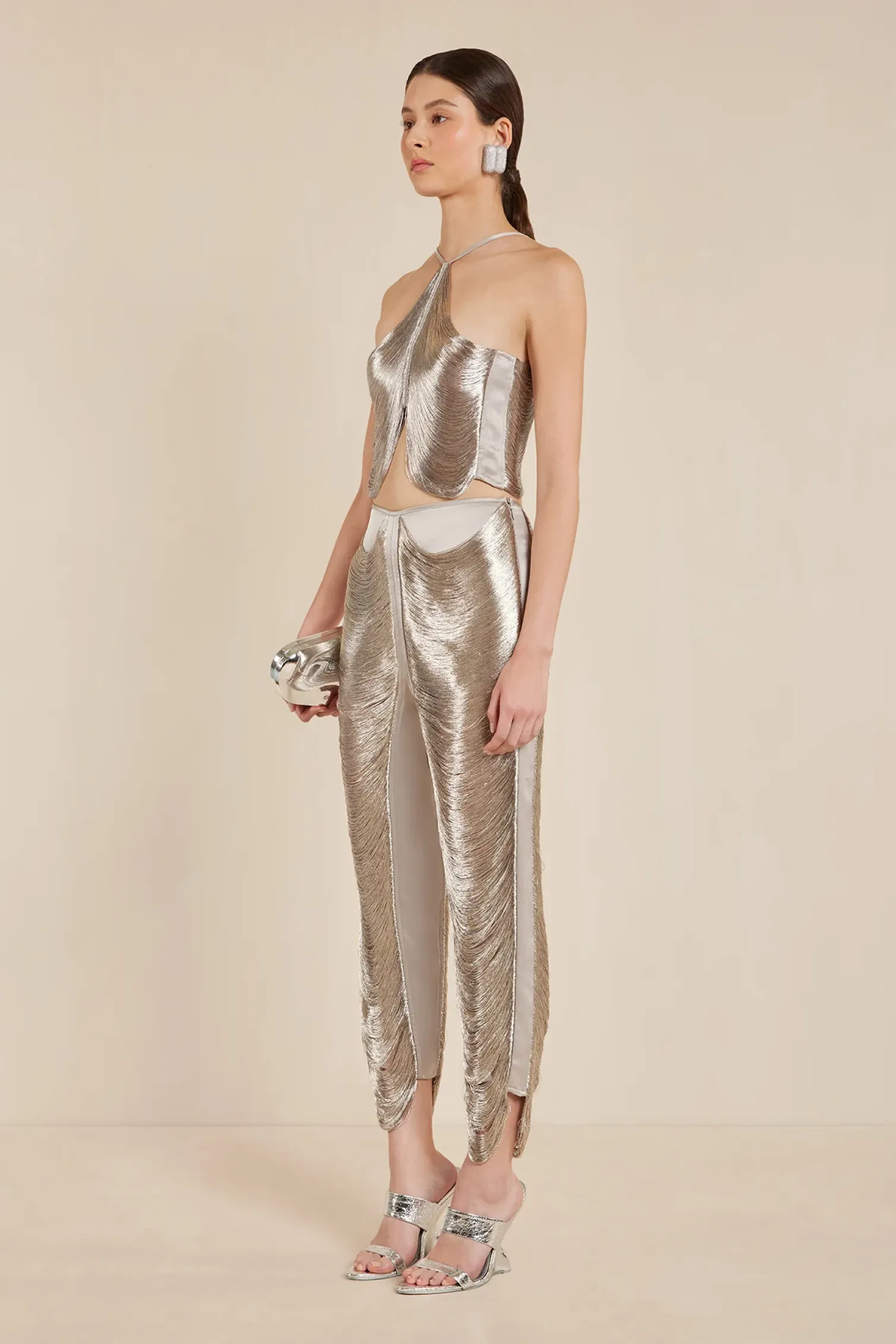QUELLA TOP - SILVER