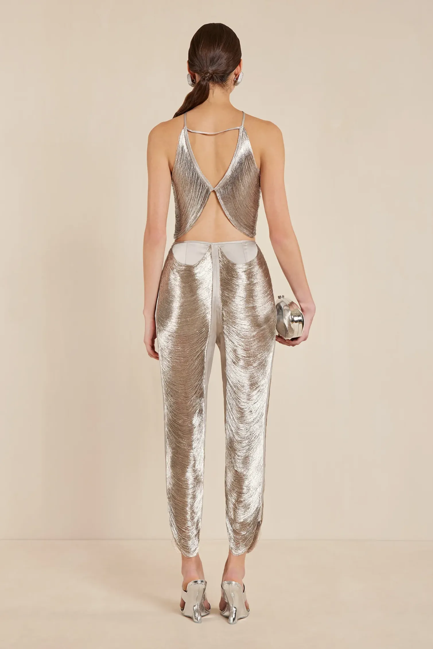 QUELLA TOP - SILVER