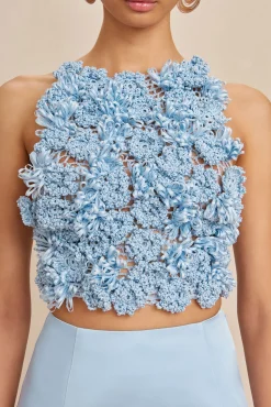 REGINA CROCHET TOP - MARINE